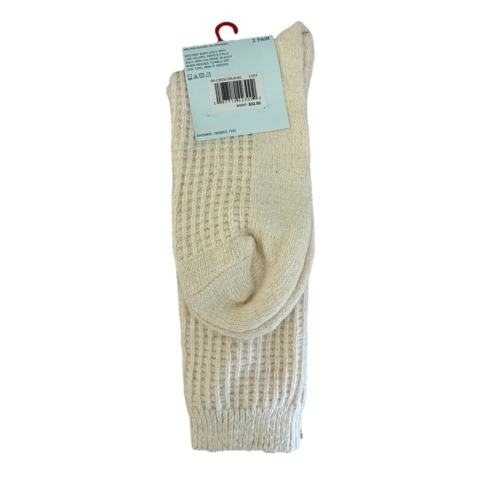 Canada Weather Gear Socks Women's 4-10 Mid-Calf Cabin Soft‎ 2 Pair NEW